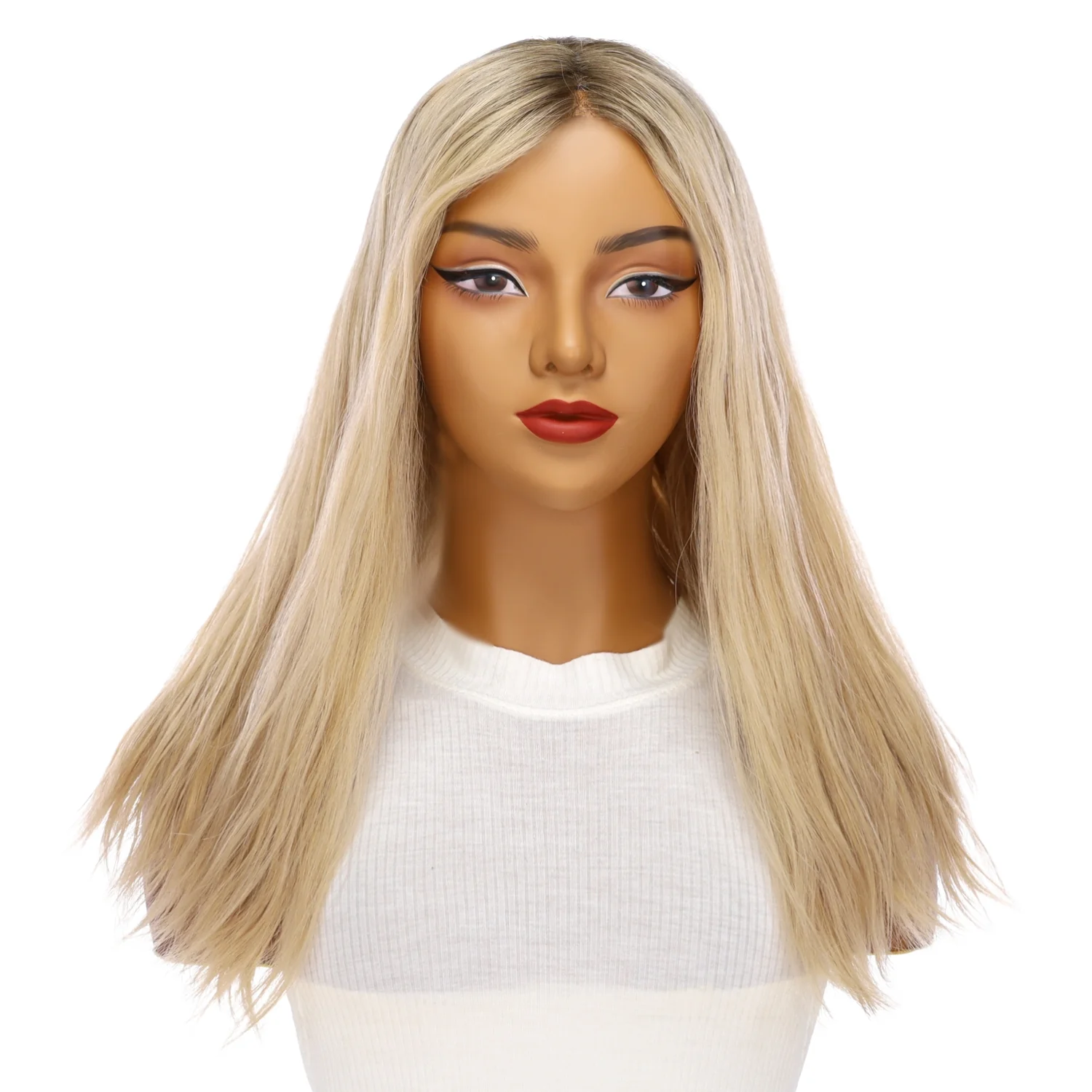 20" Divine Lace Top Wig Beige Blonde Wavy - Image 2