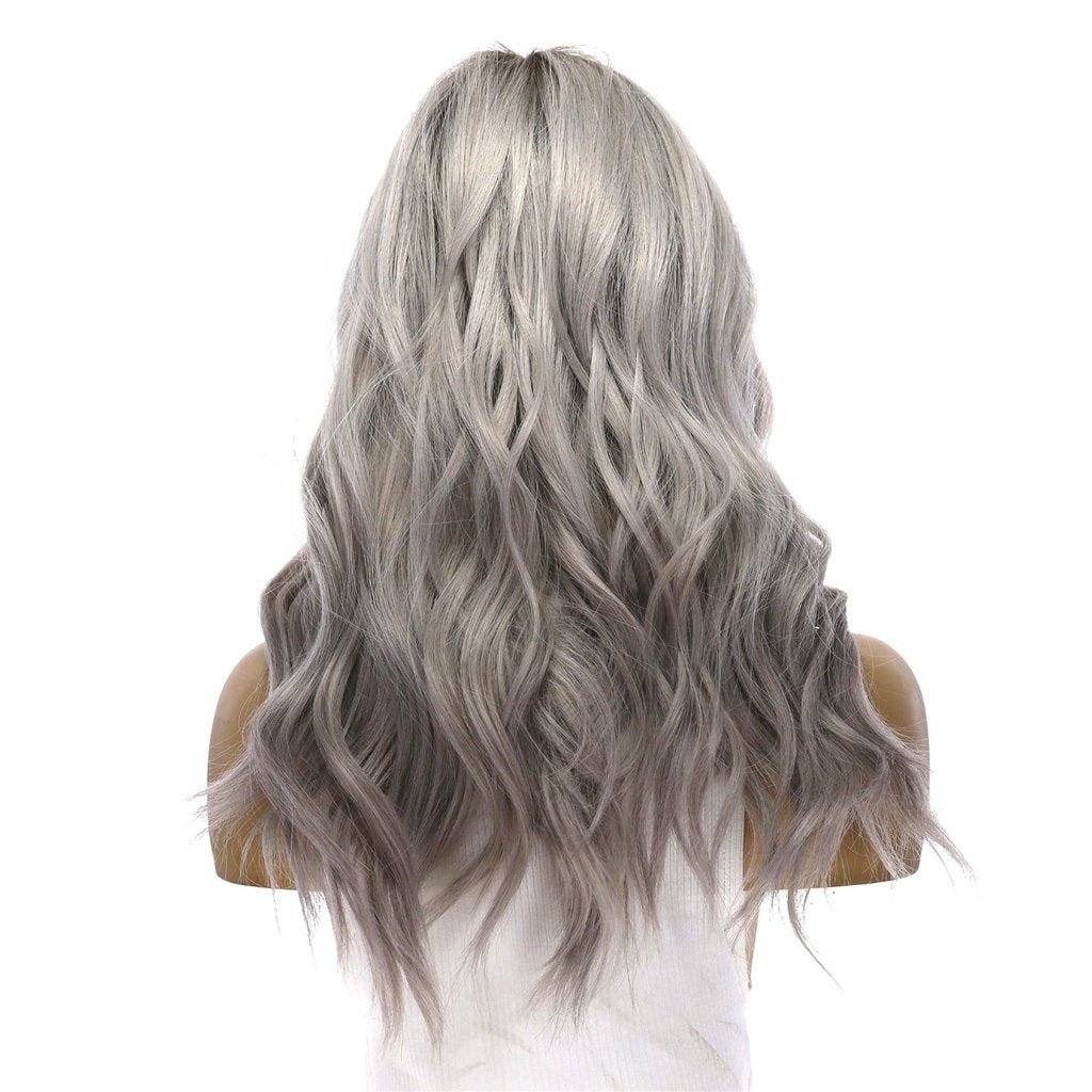 20" Divine Lace Top Wig Silver Smoke Grey - Image 2