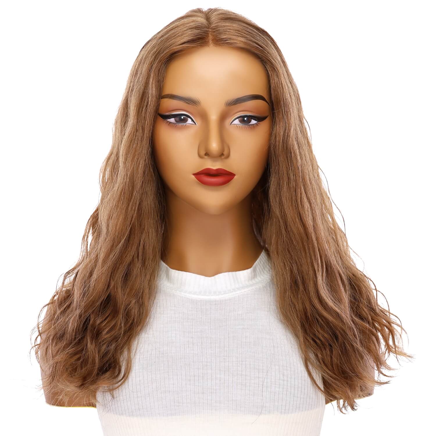 20" Divine Lace Top Wig Strawberry Blonde Wavy - Image 2