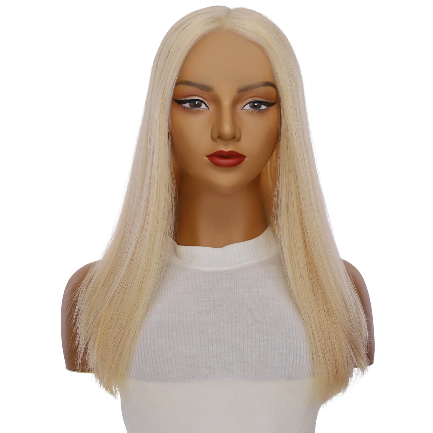 20" Divine Lace Top Wig Warm Platinum Blonde w/ No Rooting - Image 2