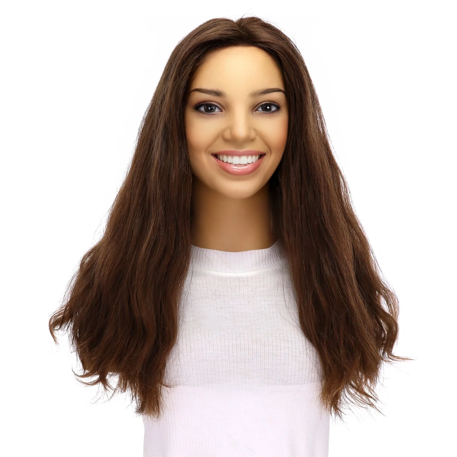 20" Divine Luxe Lace Top Topper #6 Neutral Medium Brown Wavy - Image 2