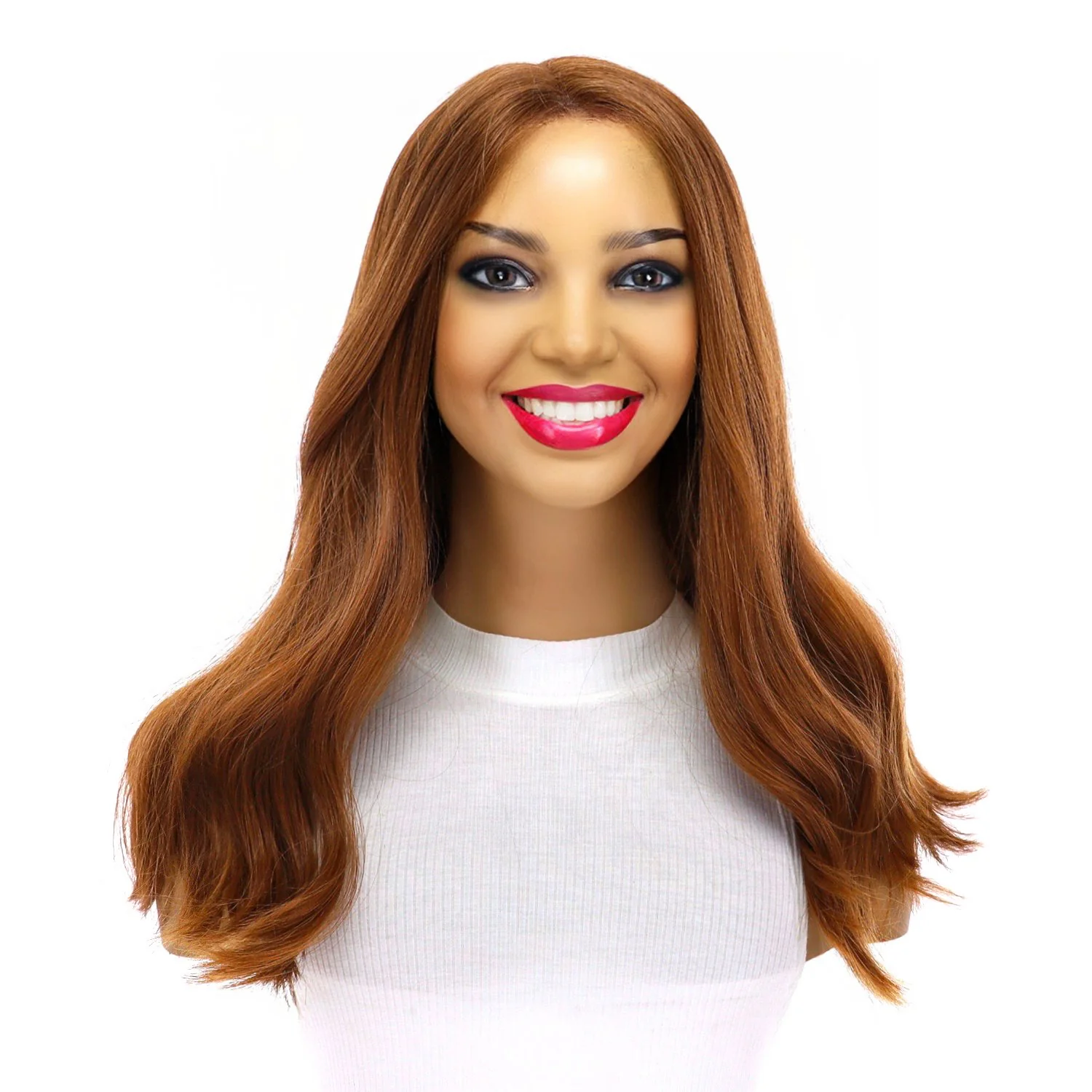 20" Divine Luxe Lace Top Wig #30 Strawberry Blonde - Image 3