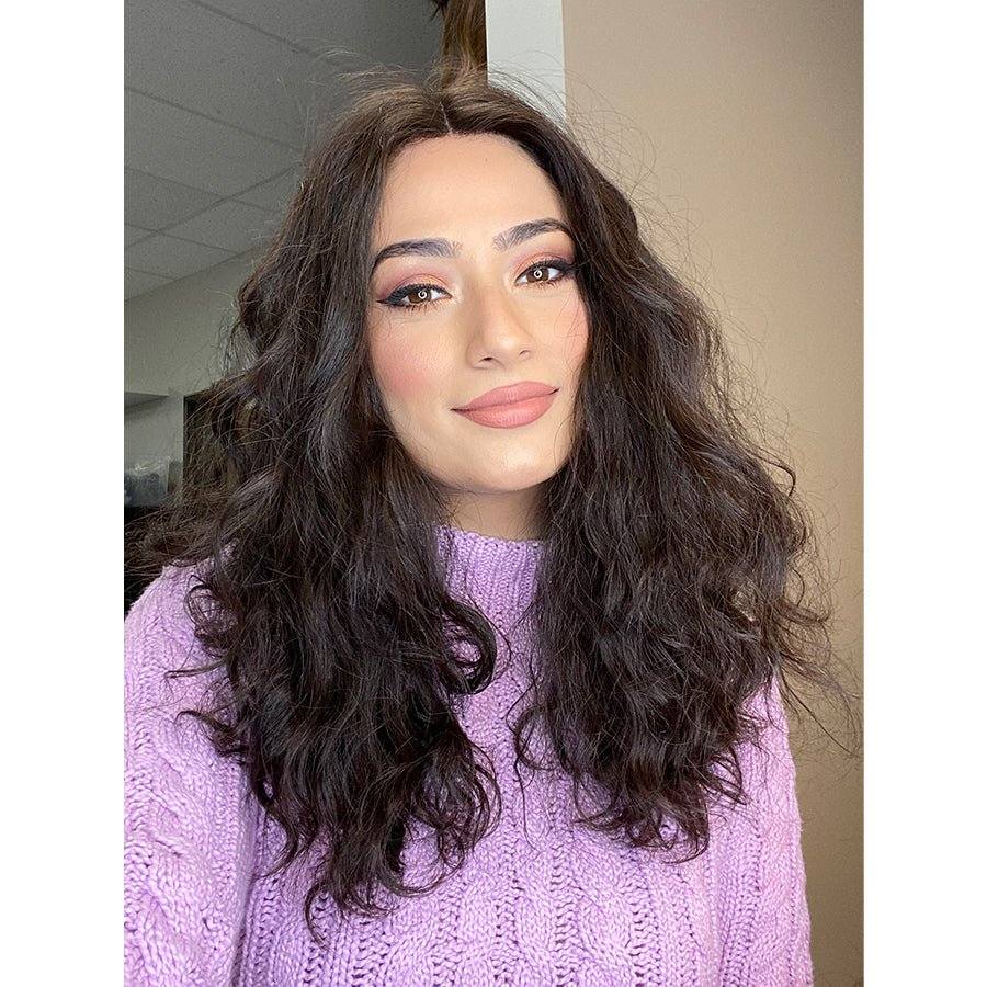 20" Divine Luxe Lace Top Wig #4 Dark Brown Wavy - Image 3