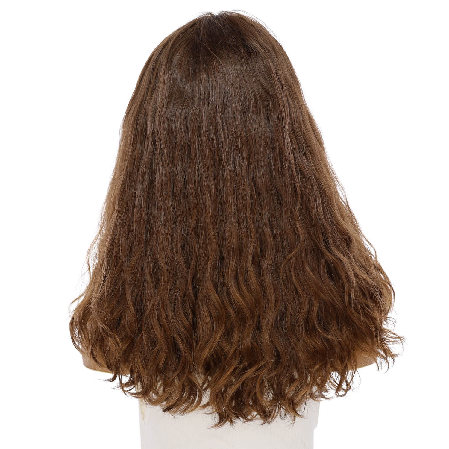 20" Divine Luxe Lace Top Wig #8 Warm Medium Brown Wavy - Image 3