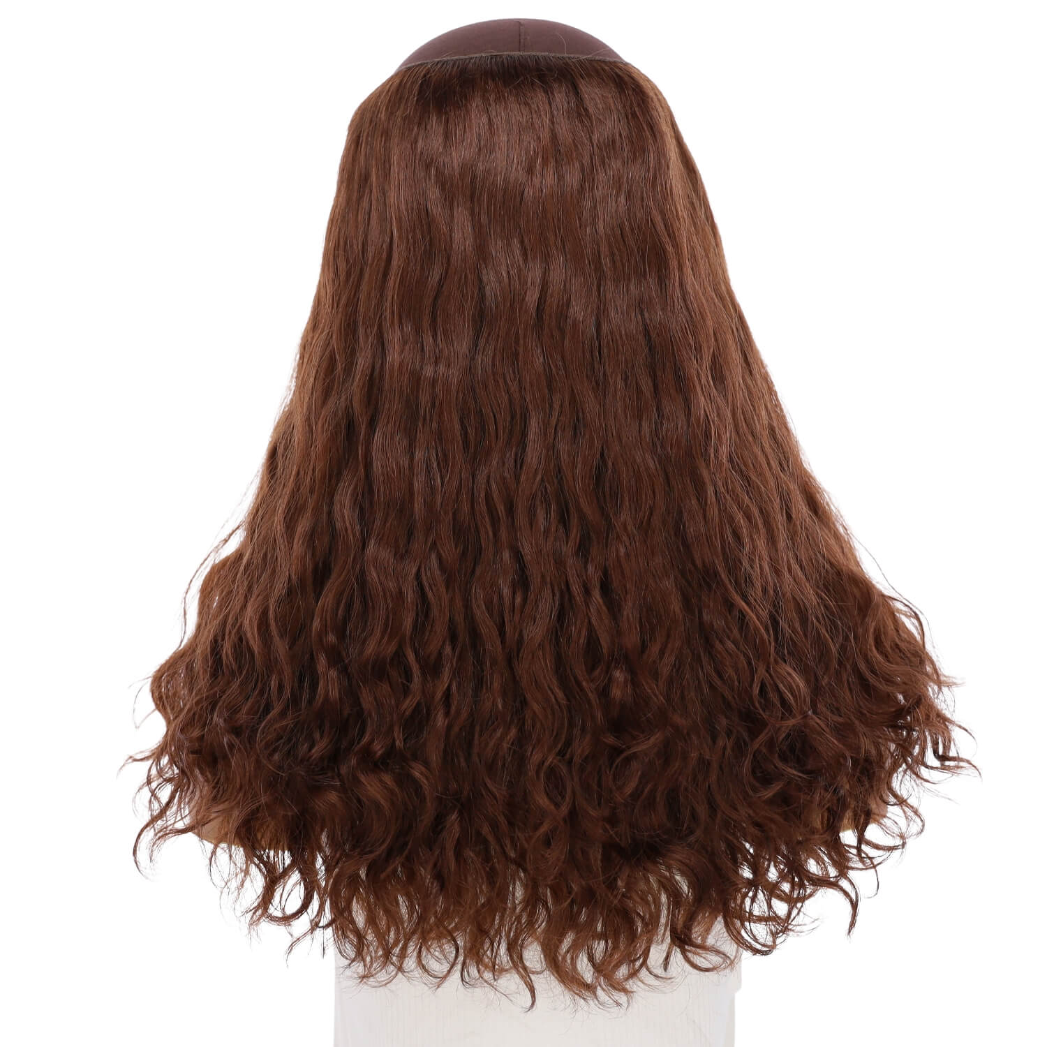 20" HatFall Wig Auburn Wavy - Image 3