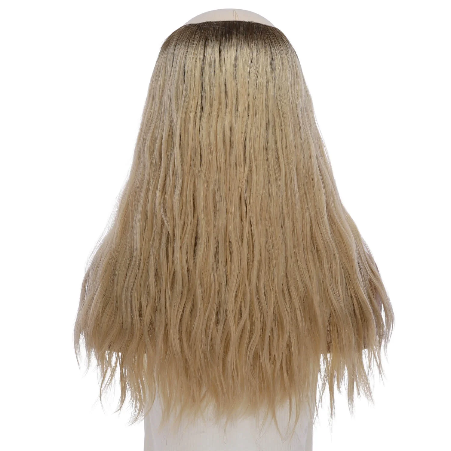20" HatFall Wig Beige Blonde Wavy - Image 3