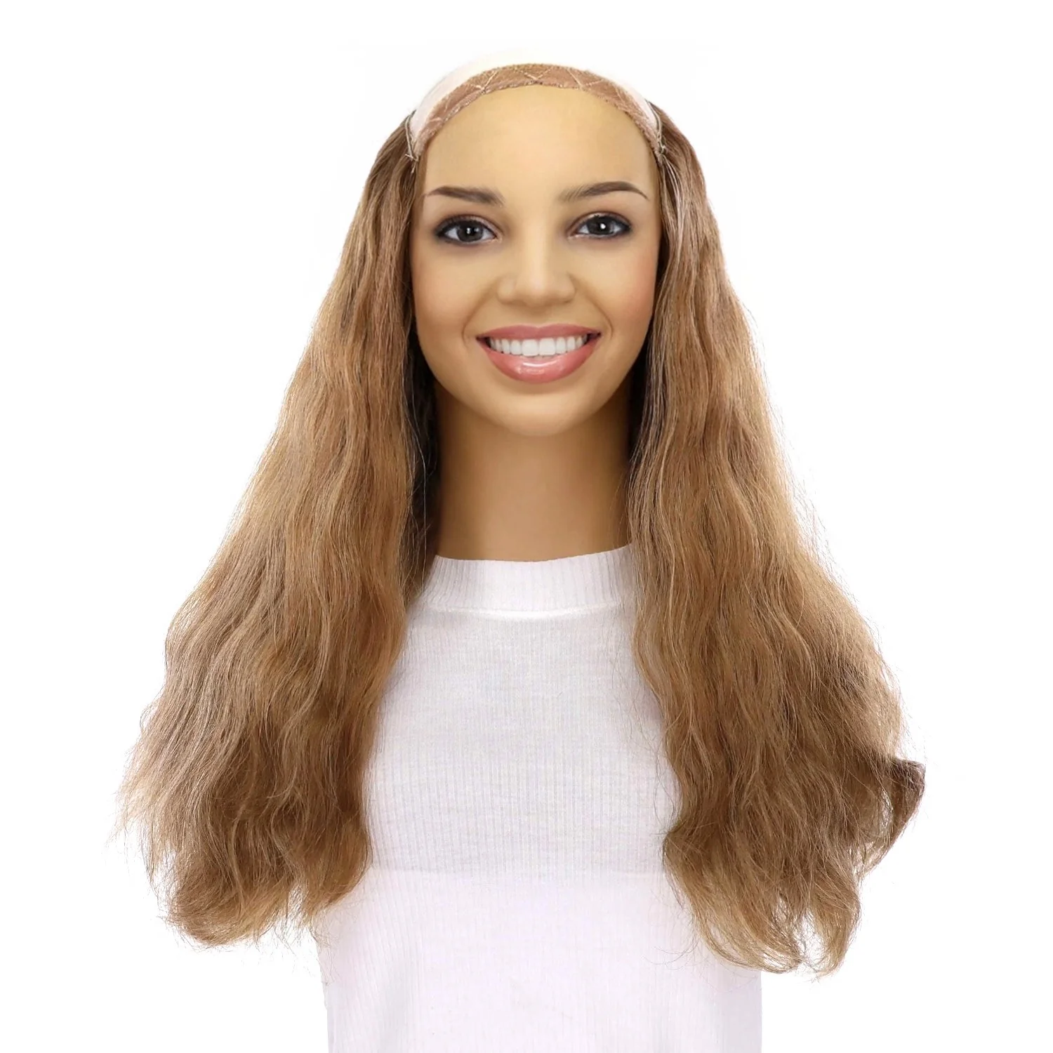 20" HatFall Wig Medium Blonde Wavy - Image 2