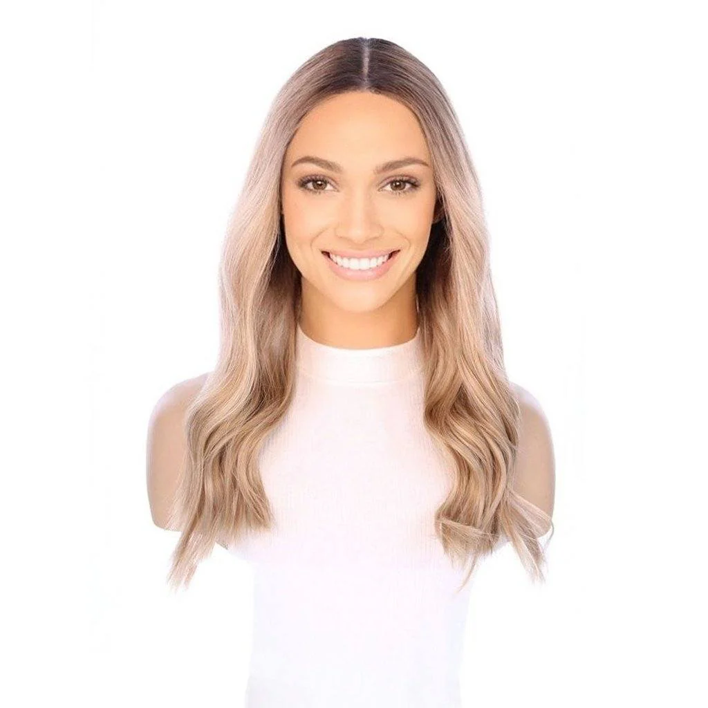 20" Divine Lace Top Wig Ash Blonde w/ Full Rooting - Image 2