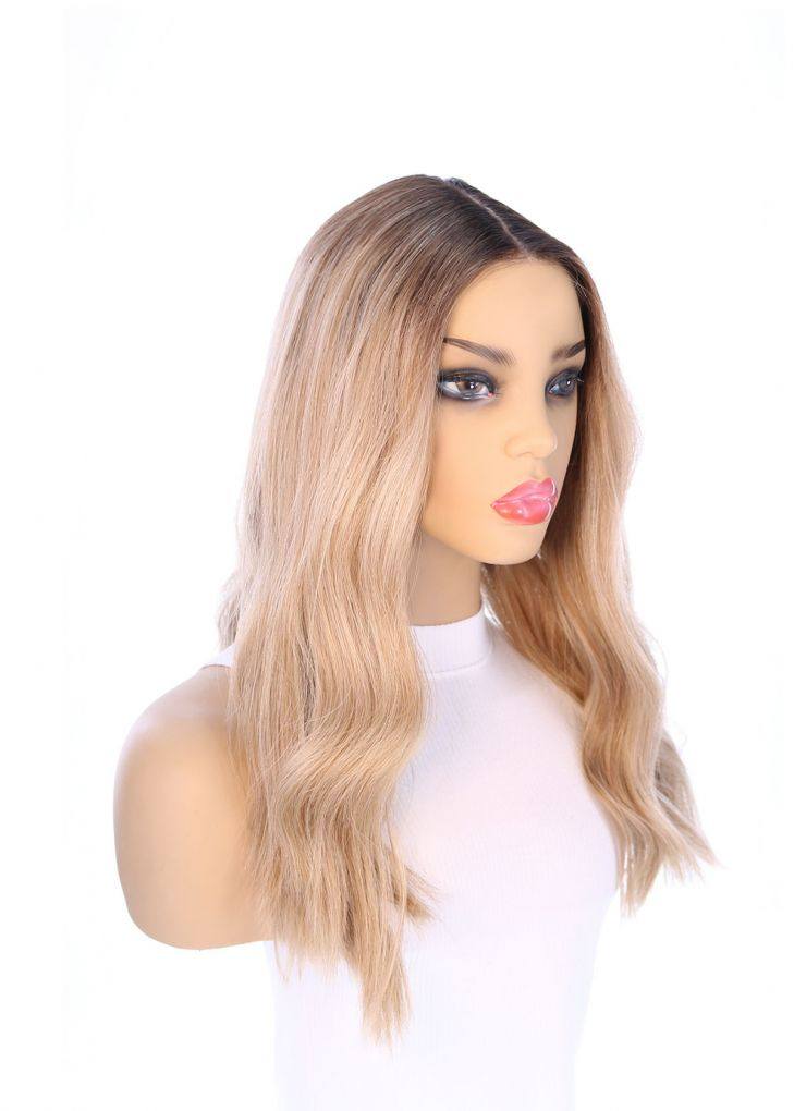 20" Divine Lace Top Wig Ash Blonde w/ Full Rooting - Image 3