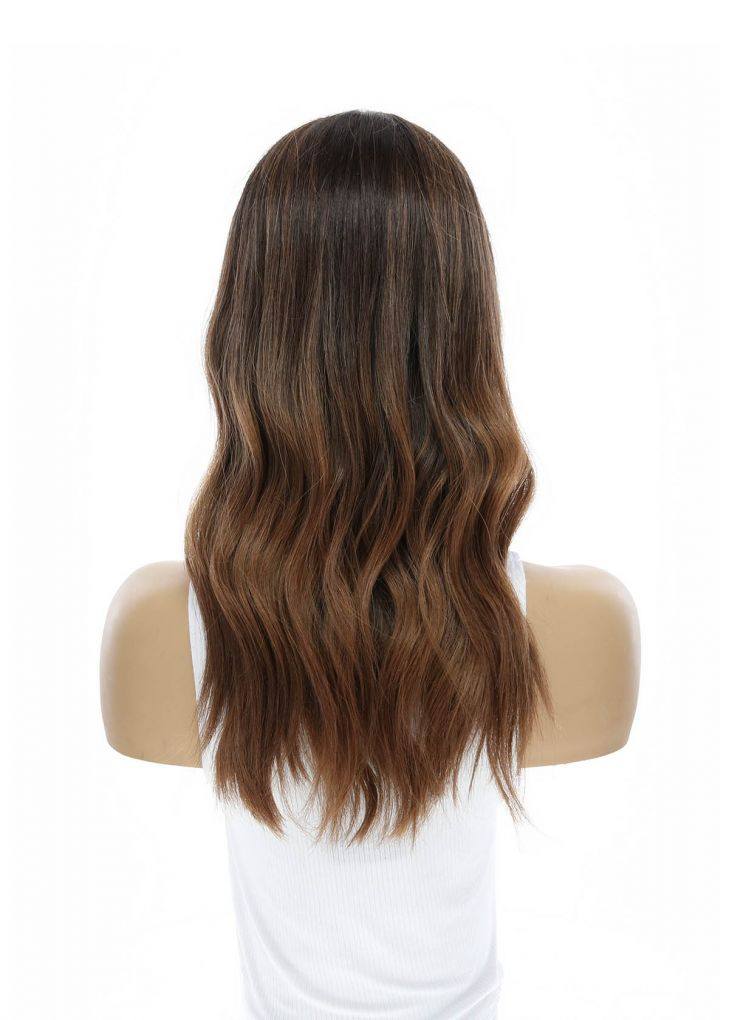 20" Divine Lace Top Wig Dark Brown Ombre - Image 4
