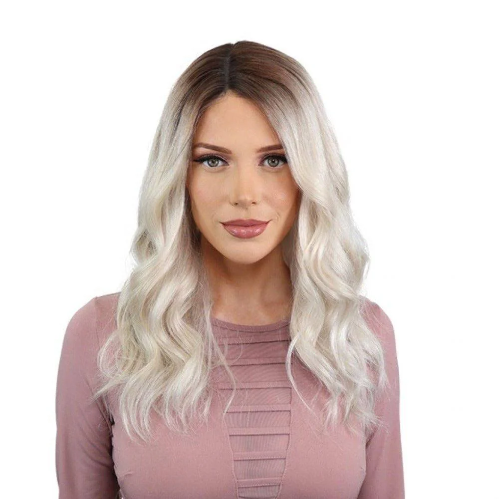 20" Divine Lace Top Wig Ice Blonde w/ Full Rooting - Image 3