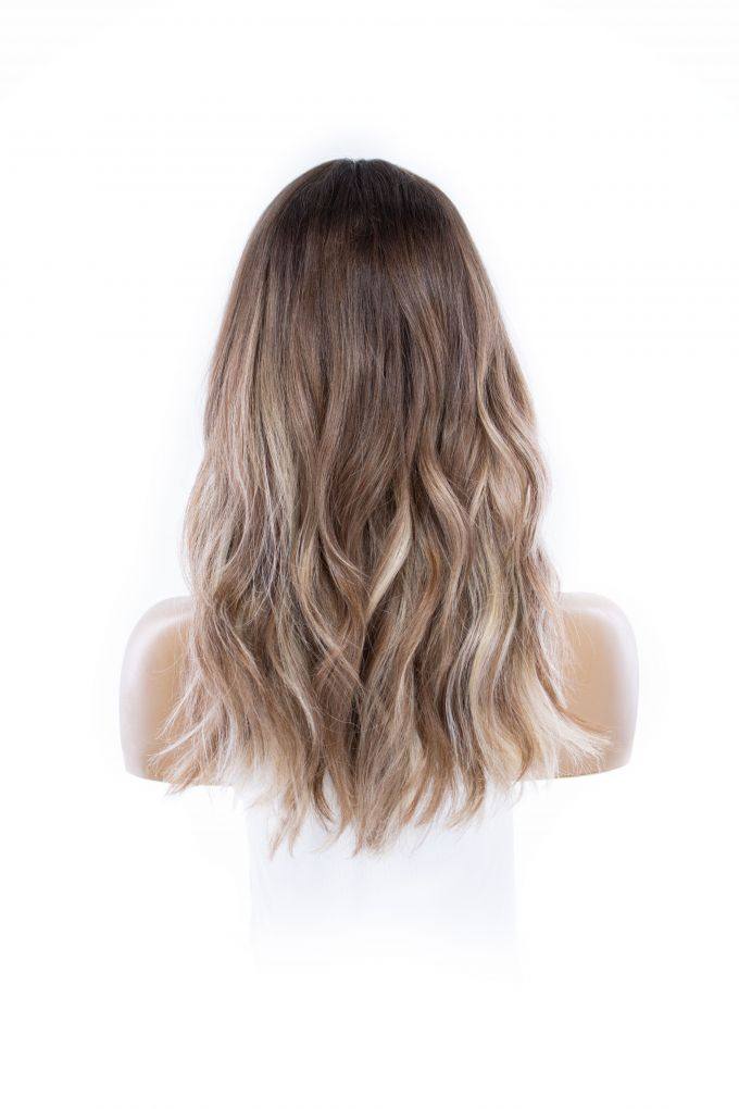 20" Divine Luxe Lace Top Wig #Light Brown w/ Blonde Balayage - Image 5