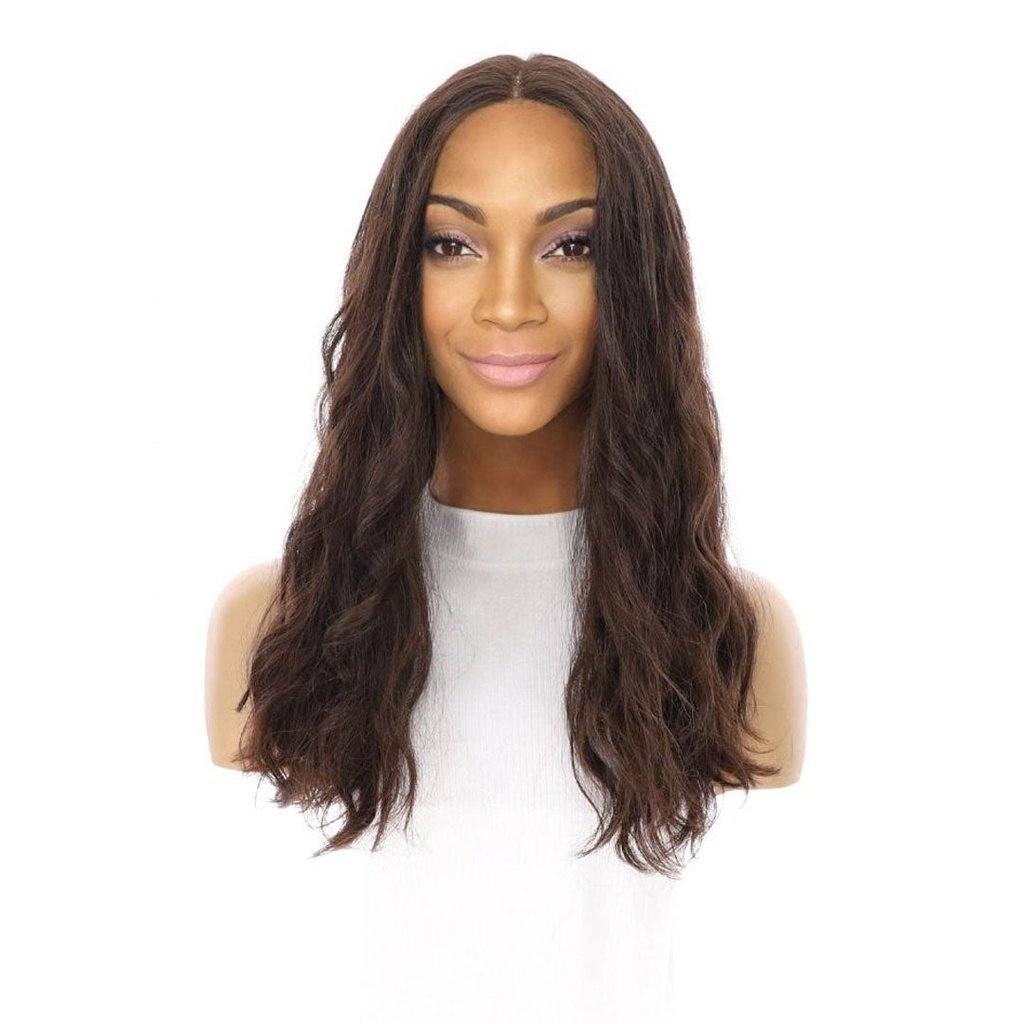 20" Divine Luxe Lace Top Wig #2 Neutral Dark Brown Wavy - Image 2