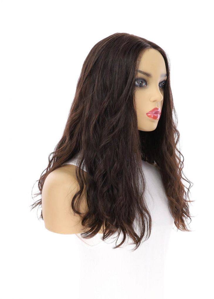 20" Divine Luxe Lace Top Wig #2 Neutral Dark Brown Wavy - Image 3