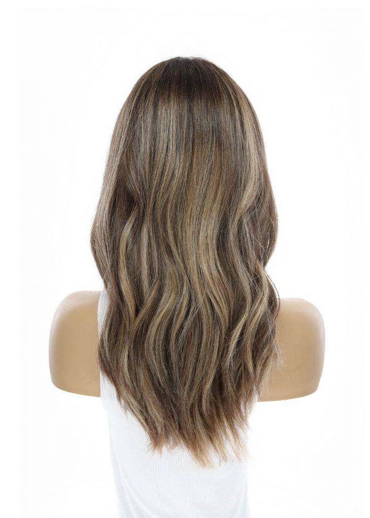 20" Divine Luxe Lace Top Wig #Dark Brown w/ Ash Balayage - Image 5