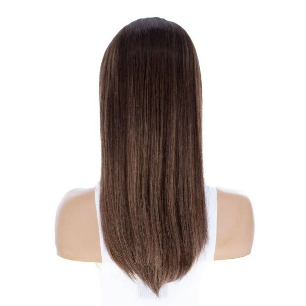 20" Divine Lace Top Wig Medium Brown Balayage - Image 8