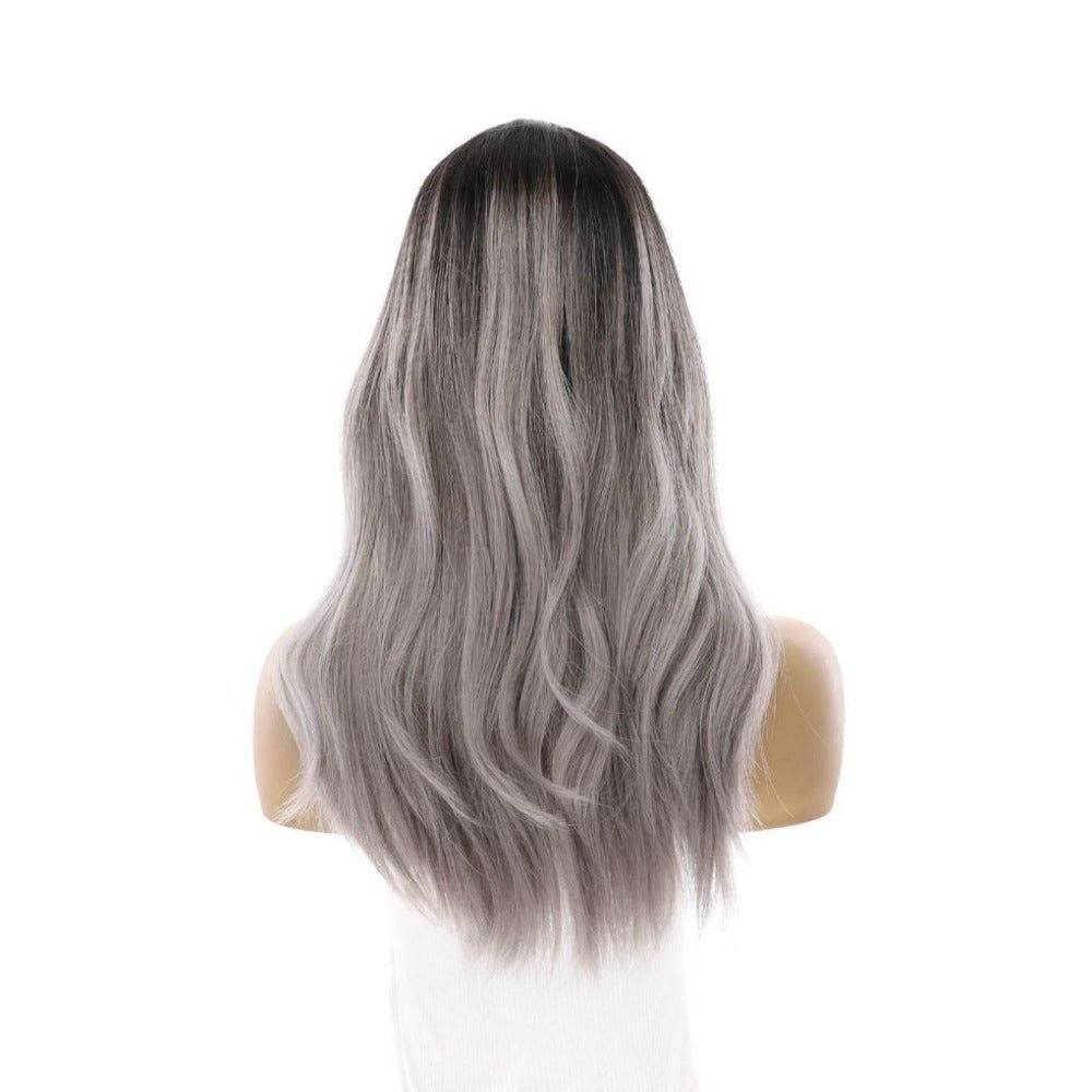 20" Divine Lace Top Wig Silver Smoke Grey w/ Reverse Balayage - Image 3