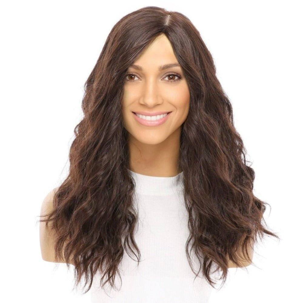 20" Princess Silk Top Wig Dark Brown Wavy - Image 2