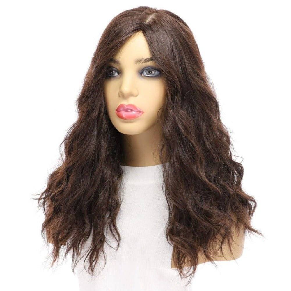 20" Princess Silk Top Wig Dark Brown Wavy - Image 4