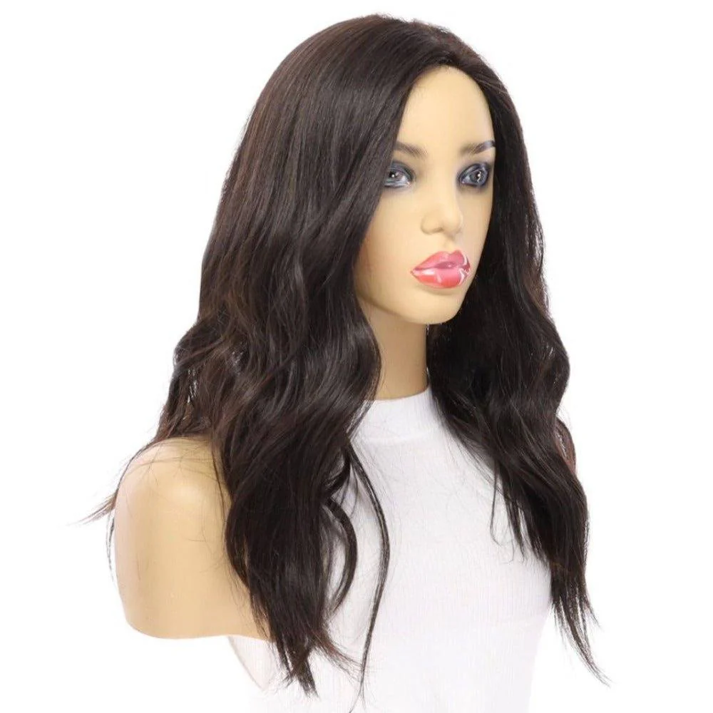 20" Princess Silk Top Wig Soft Black - Image 3