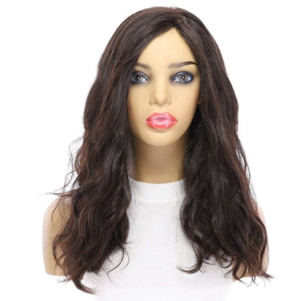 20" Princess Silk Top Wig Soft Black Wavy - Image 3