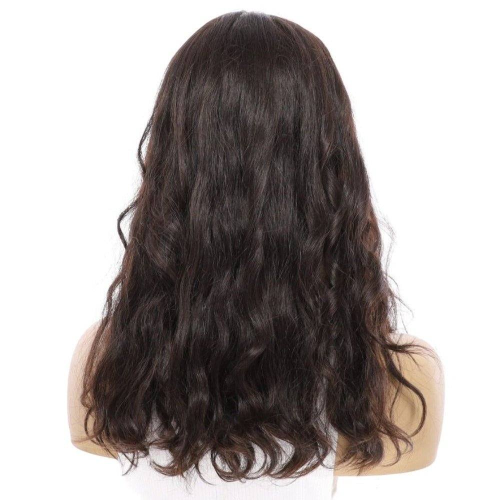 20" Princess Silk Top Wig Soft Black Wavy - Image 5