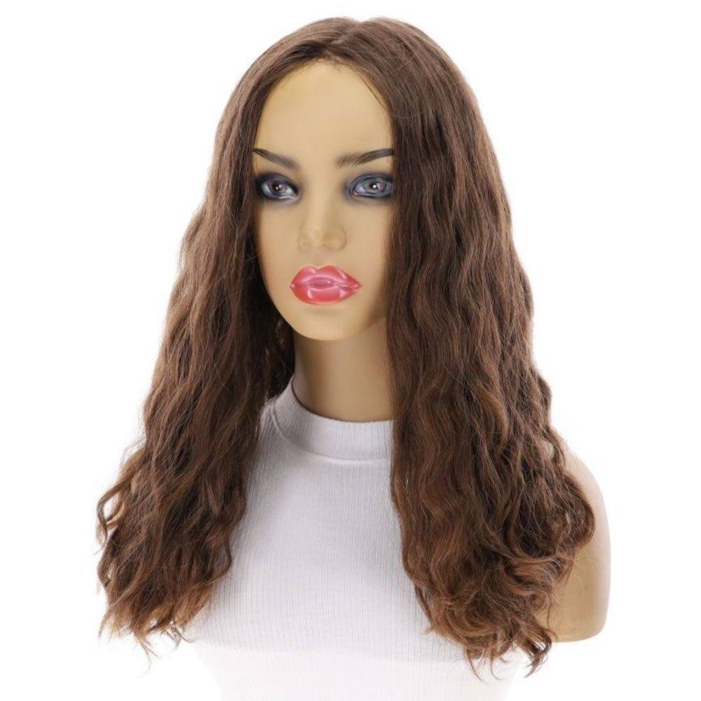 20" Luxe Silk Top Wig #5 Warm Dark Brown Wavy - Image 5