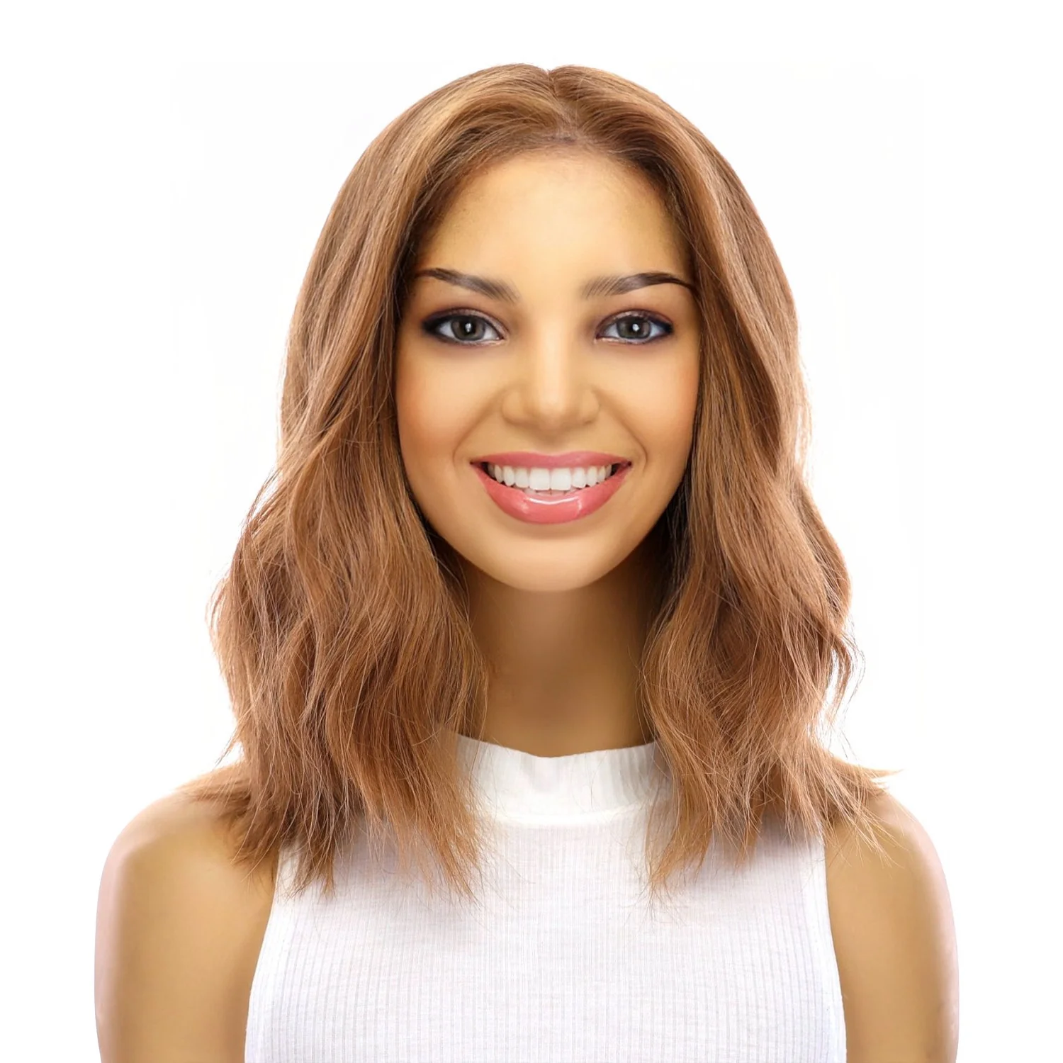 20" Luxe Silk Top Wig #14 Warm Dark Blonde - Image 2