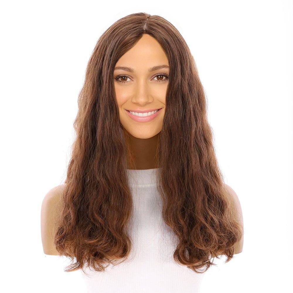 20" Luxe Silk Top Wig #6 Neutral Medium Brown Wavy - Image 2