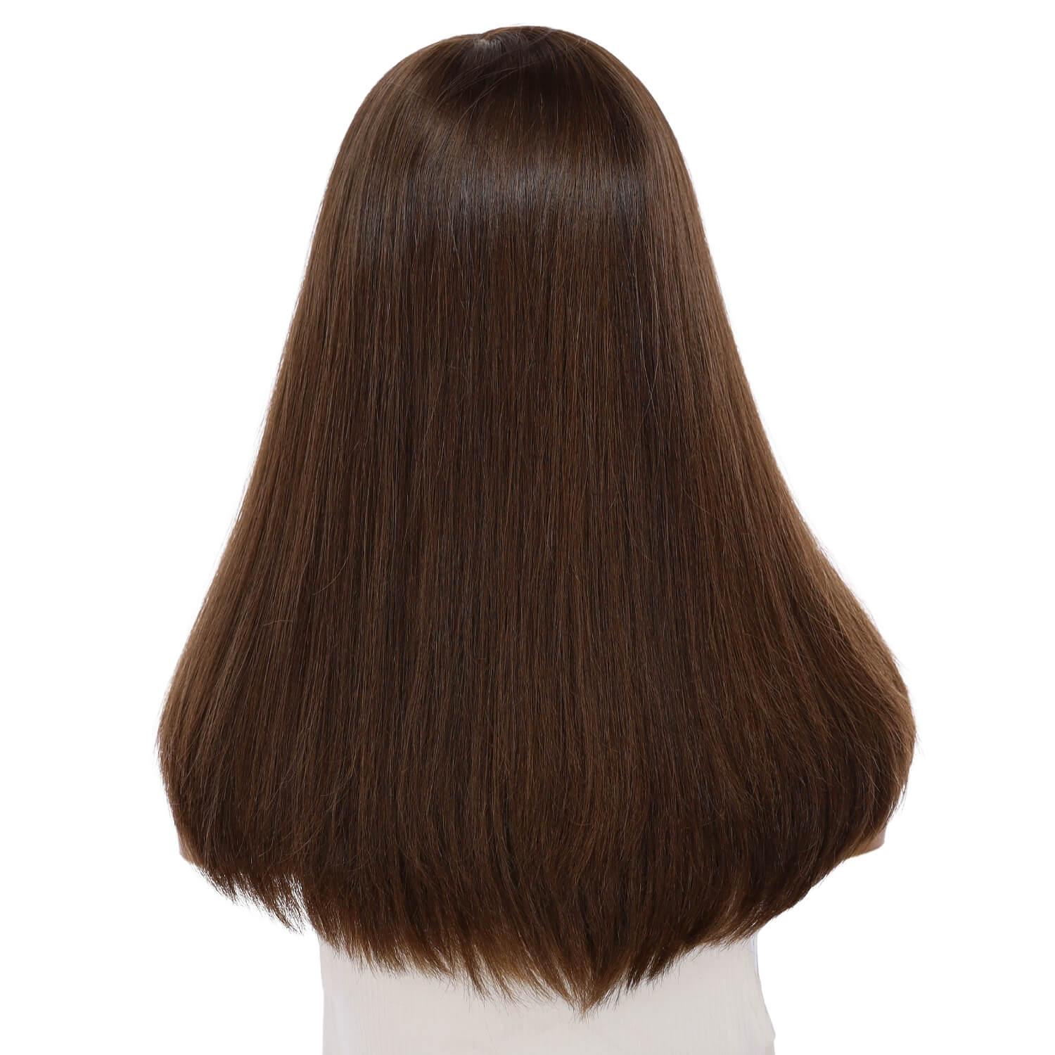 20" Luxe Silk Top Wig #8 Warm Medium Brown - Image 3