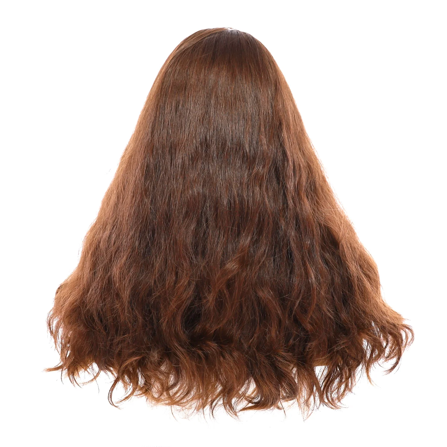 20" Luxe Silk Top Wig #8 Warm Medium Brown Wavy - Image 3
