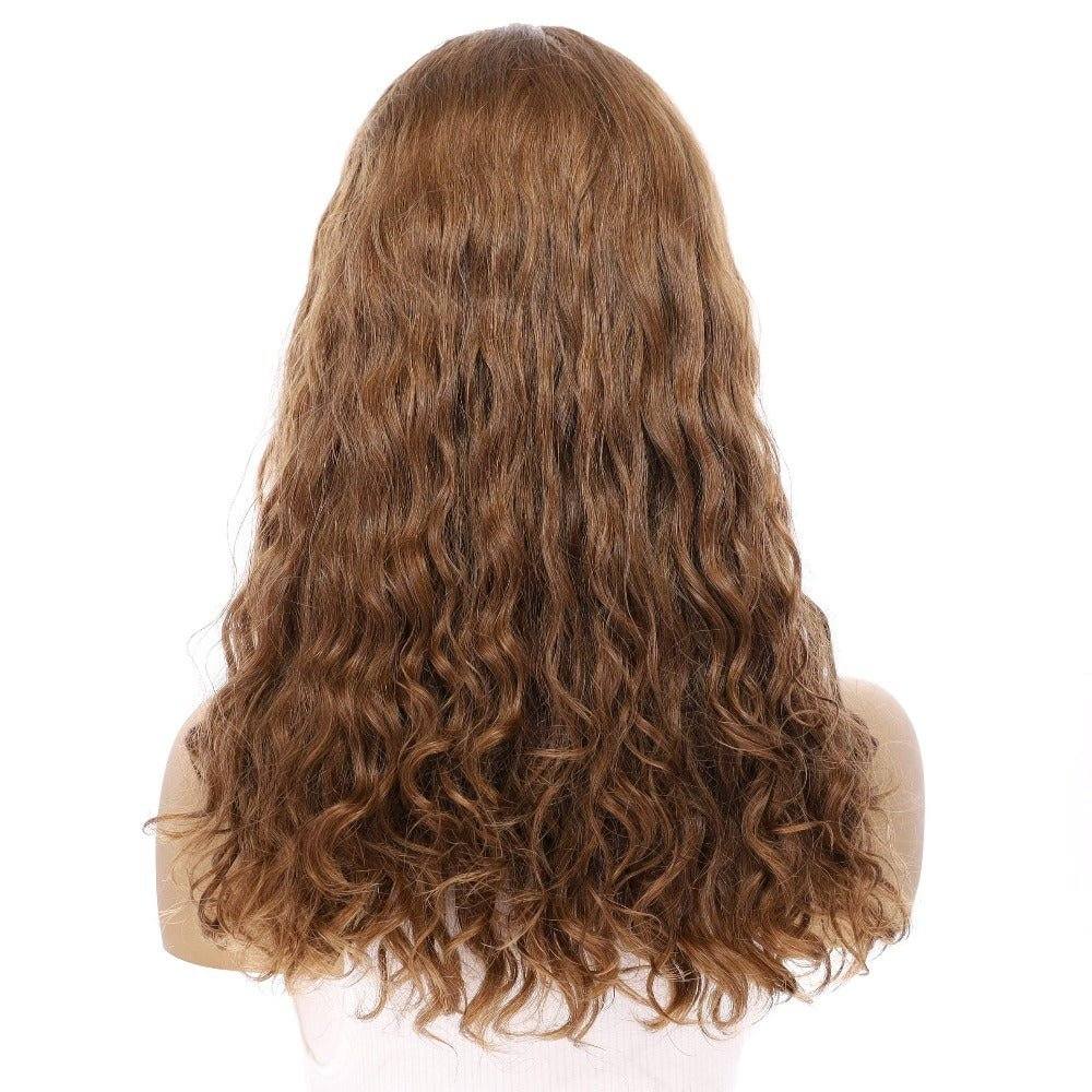 20" Luxe Silk Top Wig #12 Warm Light Brown Wavy - Image 3