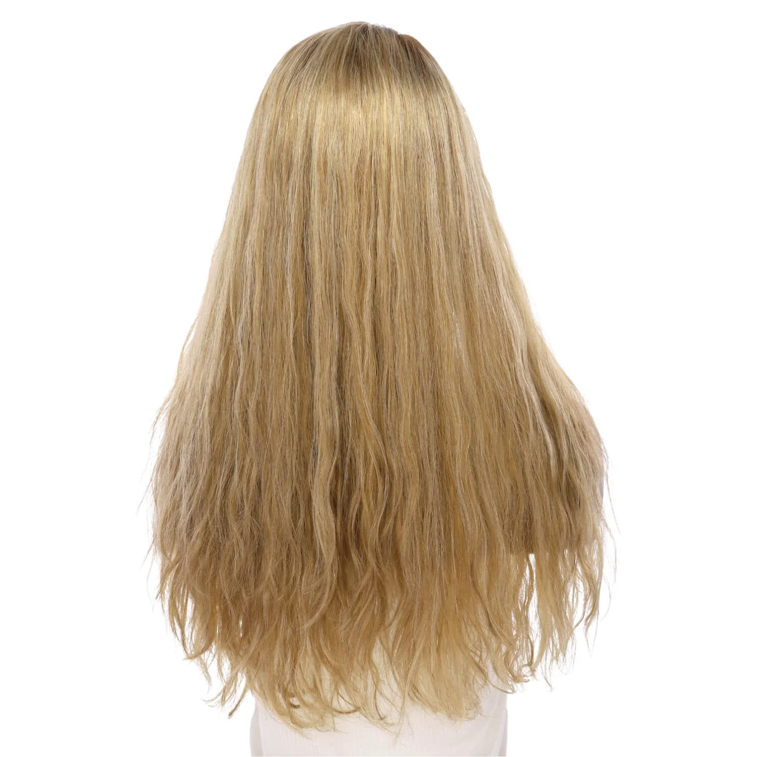 20" Onyx Silk Top Topper Ash Blonde Wavy - Image 3