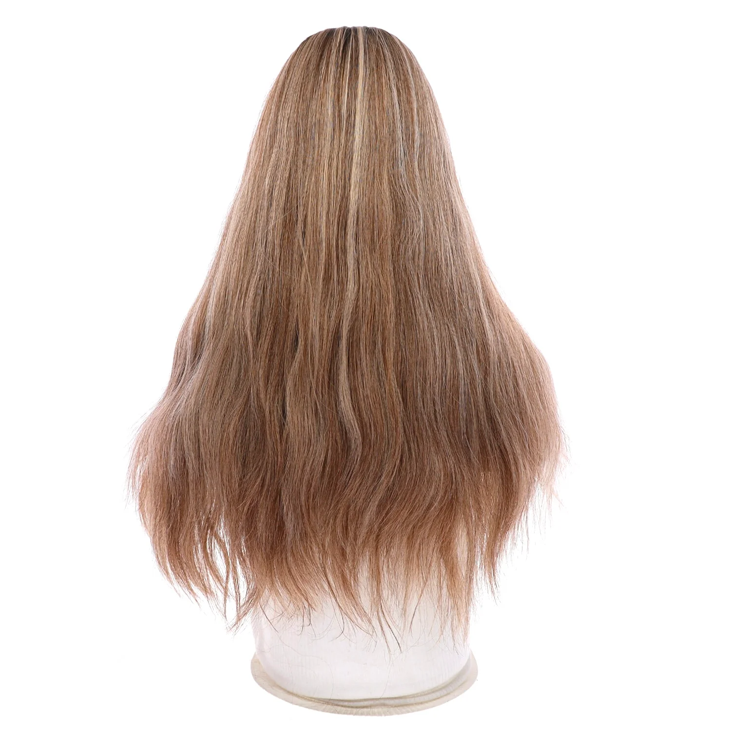 20" Onyx Silk Top Topper Ashy Blonde w/ Highlights Wavy - Image 3