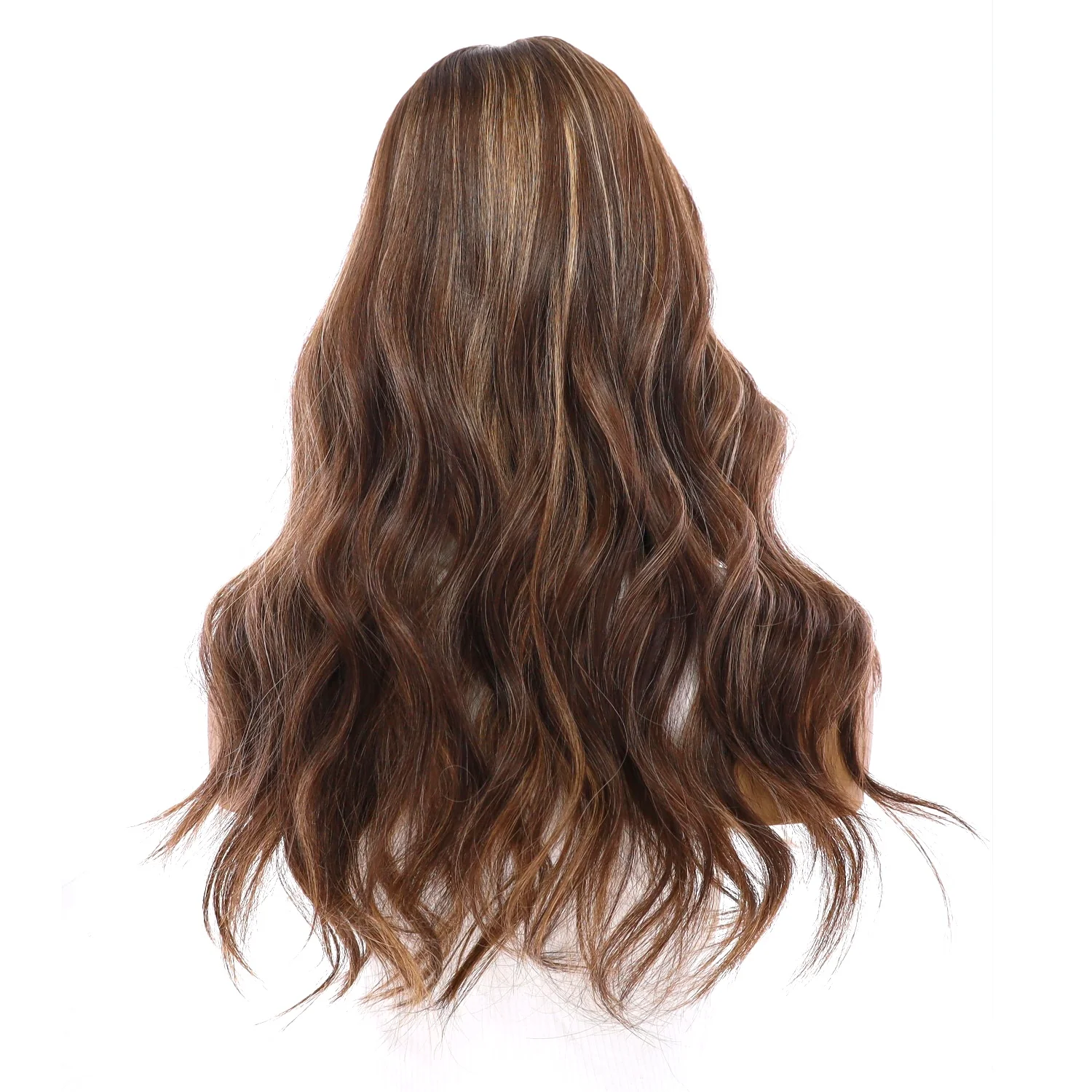 20" Onyx Silk Top Topper Dark Brown w/ Highlights - Image 3
