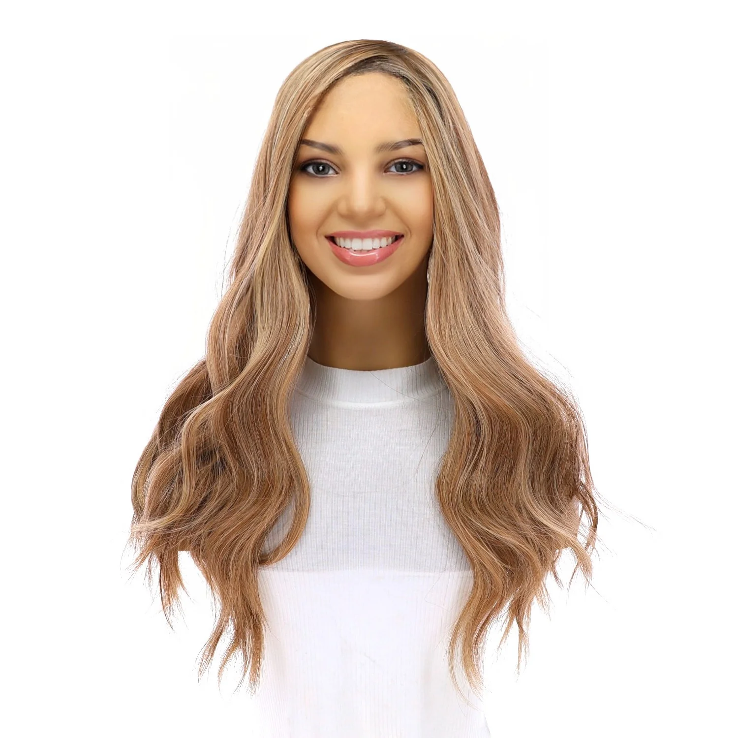 20" Onyx Silk Top Topper Medium Blonde w/ Highlights - Image 2