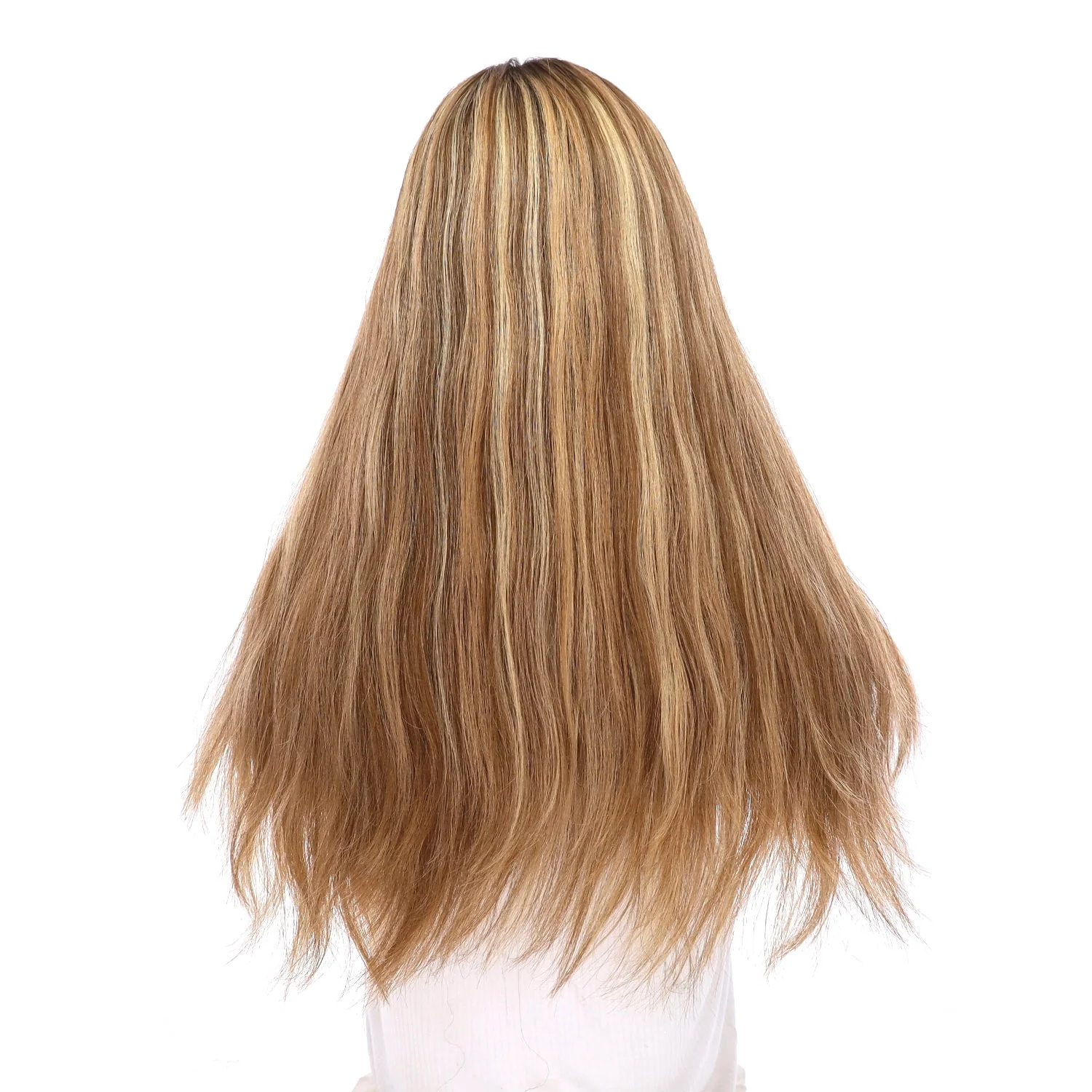 20" Onyx Silk Top Topper Medium Blonde w/ Highlights Slightly Wavy - Image 3