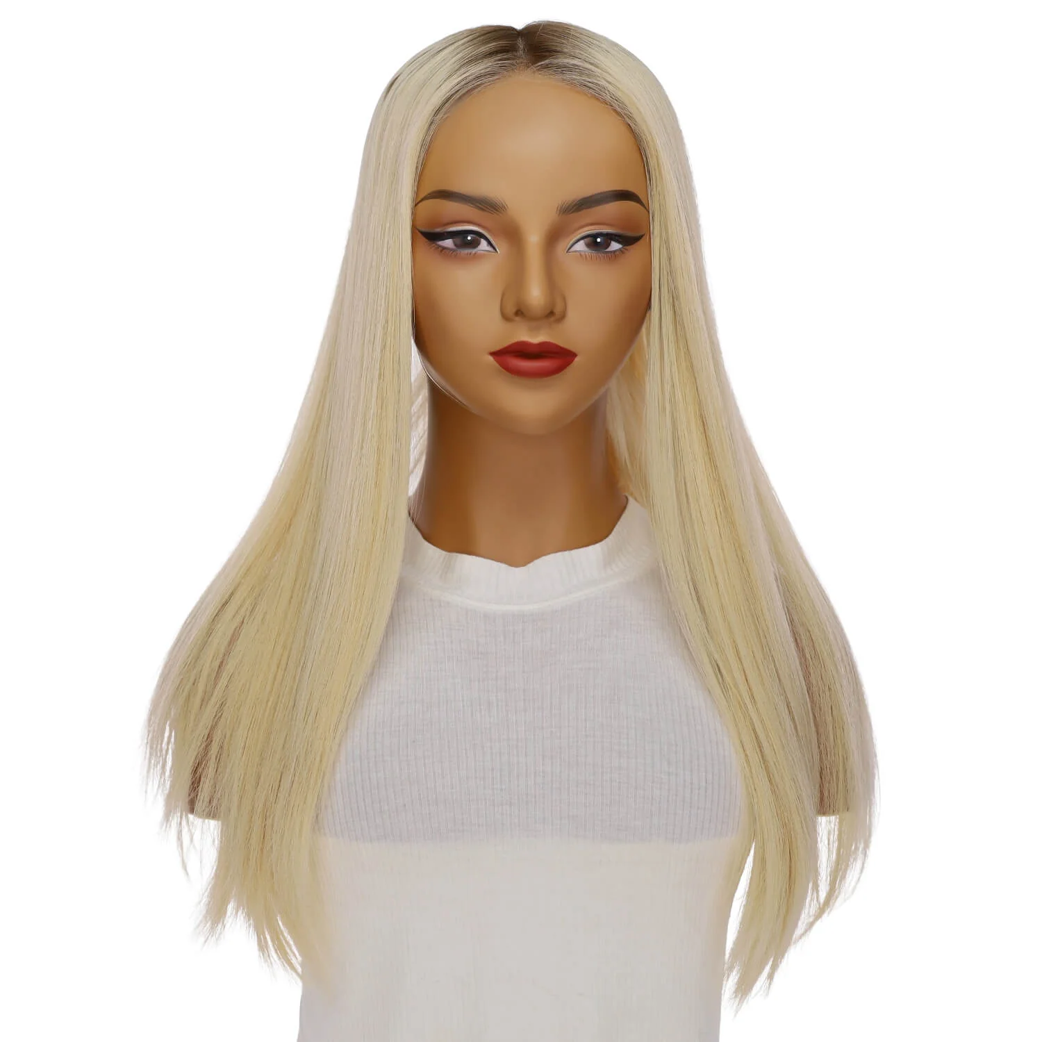 20" Onyx Silk Top Topper Warm Platinum Blonde - Image 2
