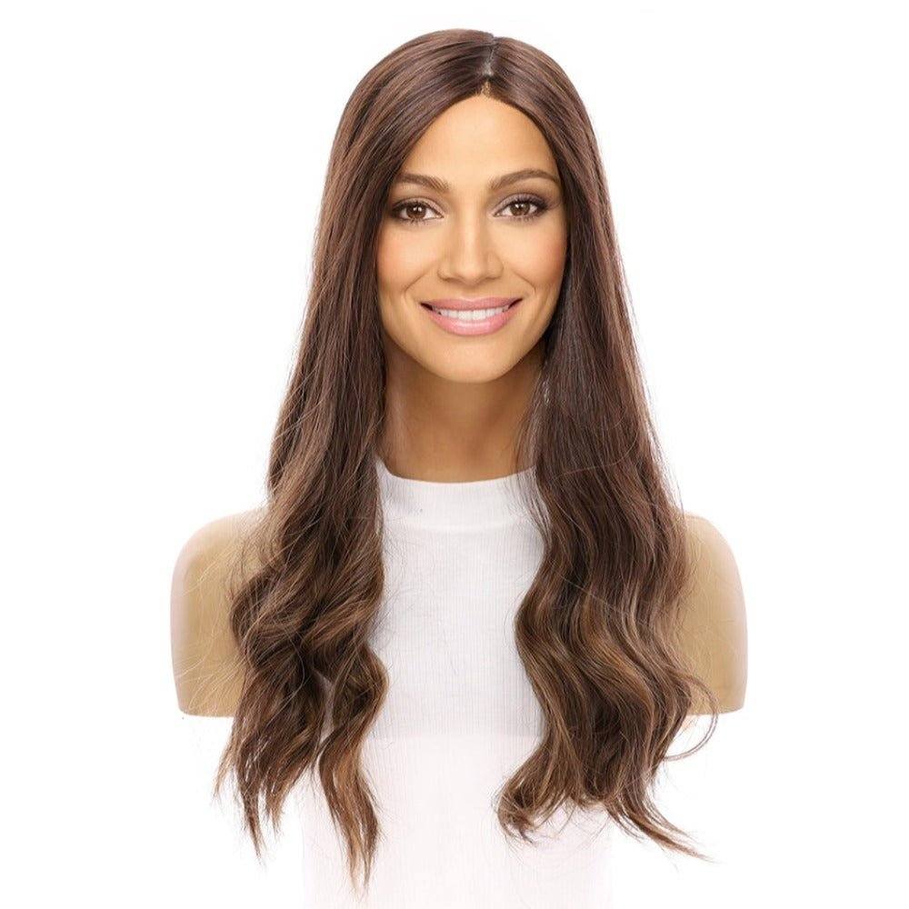 20" Onyx Silk Top Topper Medium Brown Balayage - Image 2
