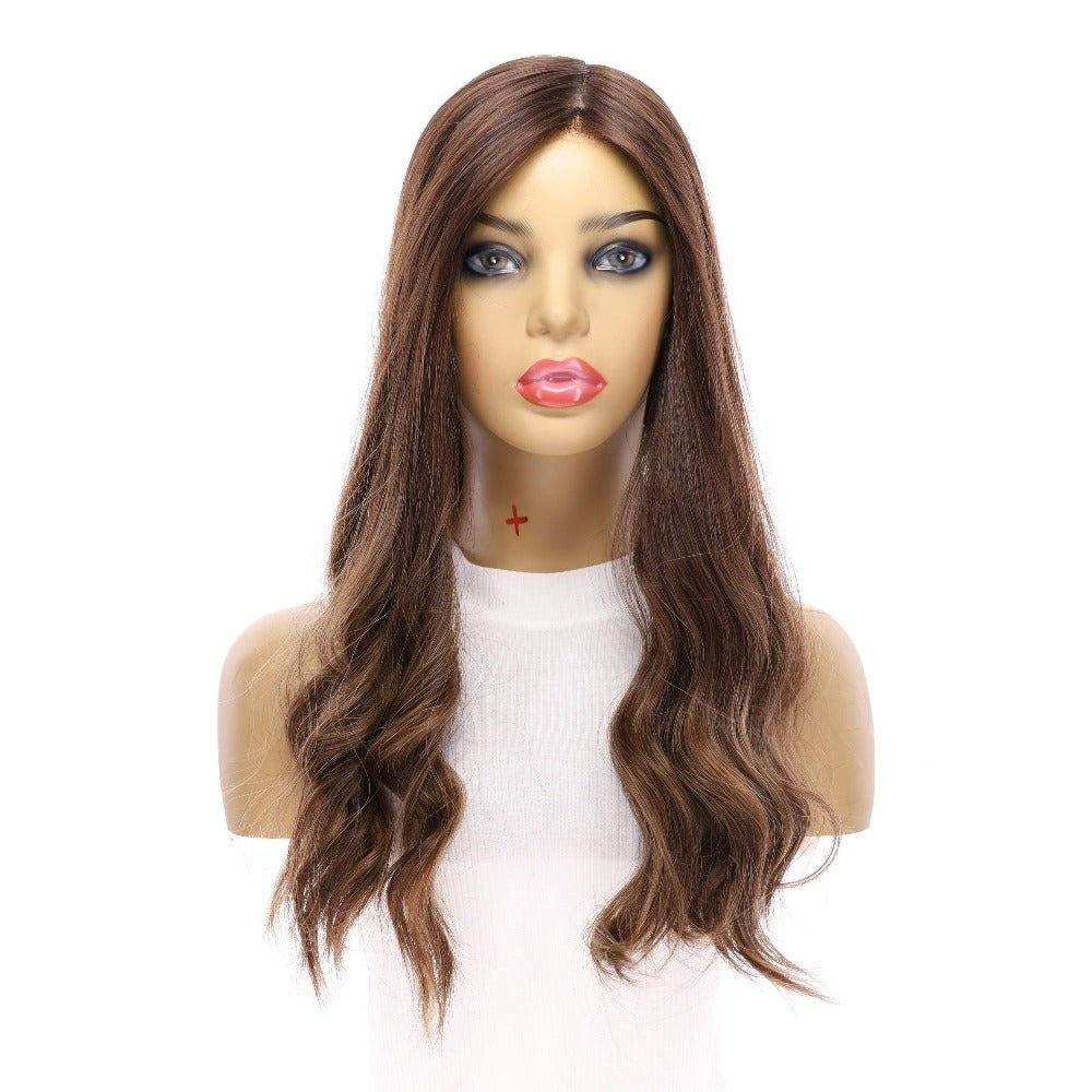 20" Onyx Silk Top Topper Medium Brown Balayage - Image 4