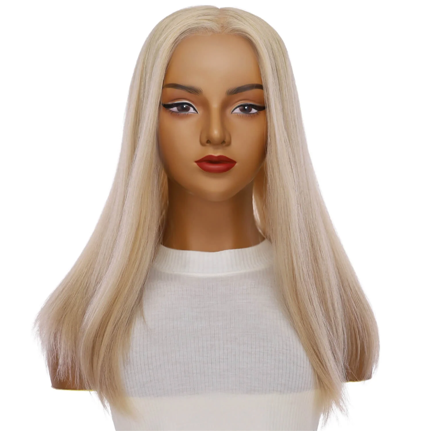 20" Princess Silk Top Wig Beige Blonde w/ No Rooting - Image 2