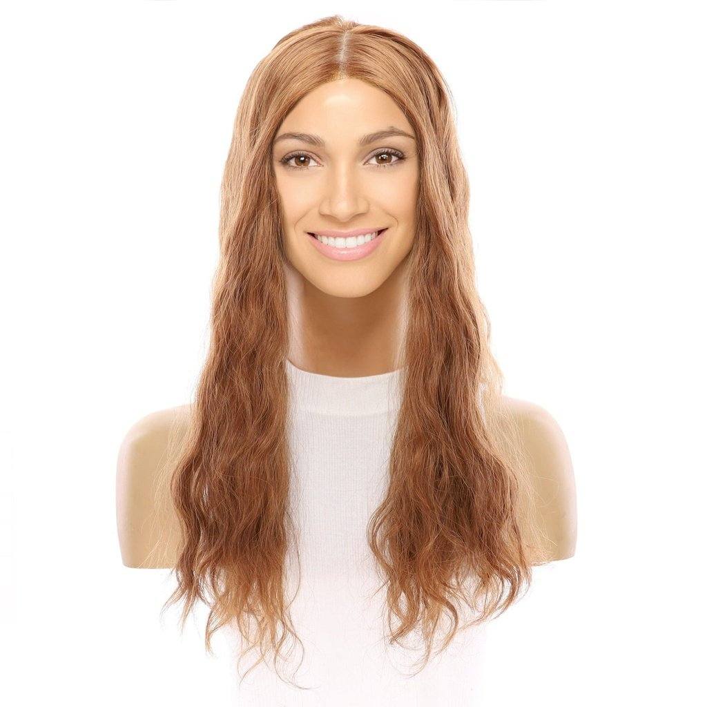20" Princess Silk Top Wig Copper Wavy - Image 2