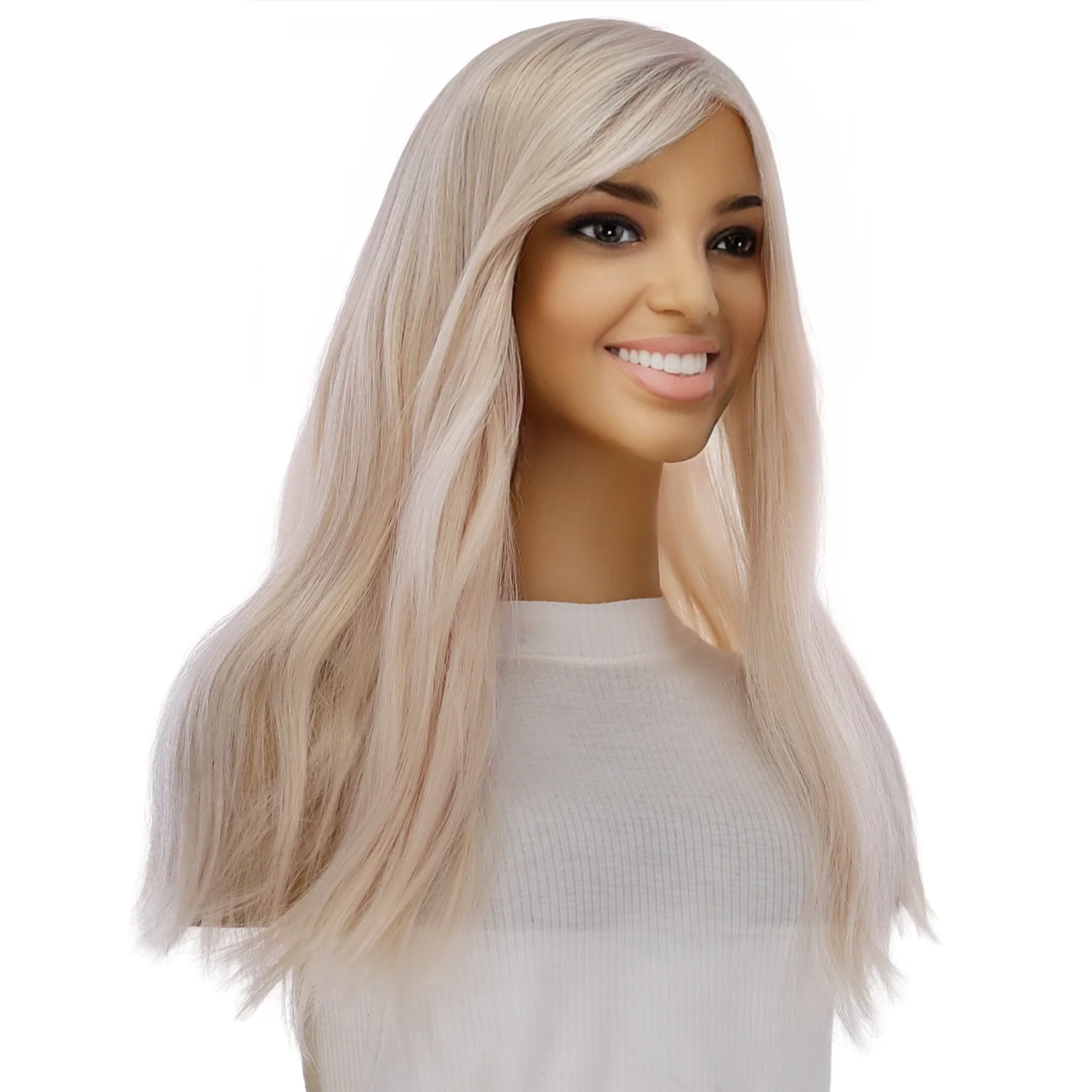 20" Princess Silk Top Wig Ice Blonde - Image 2