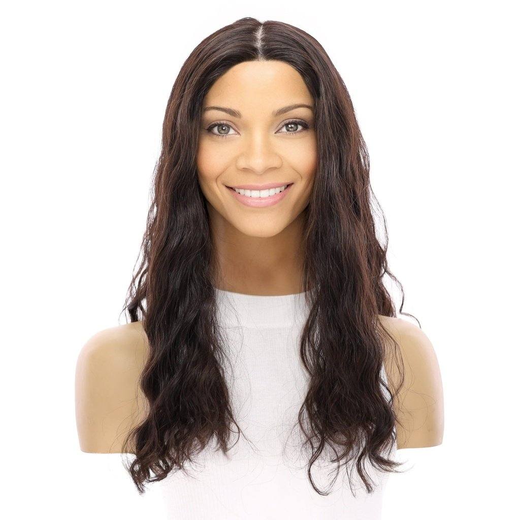 20" Princess Silk Top Wig Natural Black Wavy - Image 2