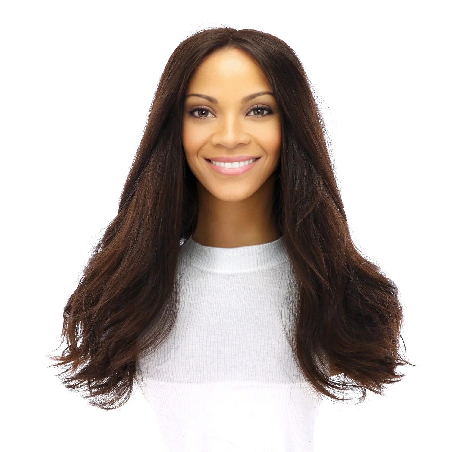 20" Secret Lace Top Wig #4 Dark Brown - Image 2
