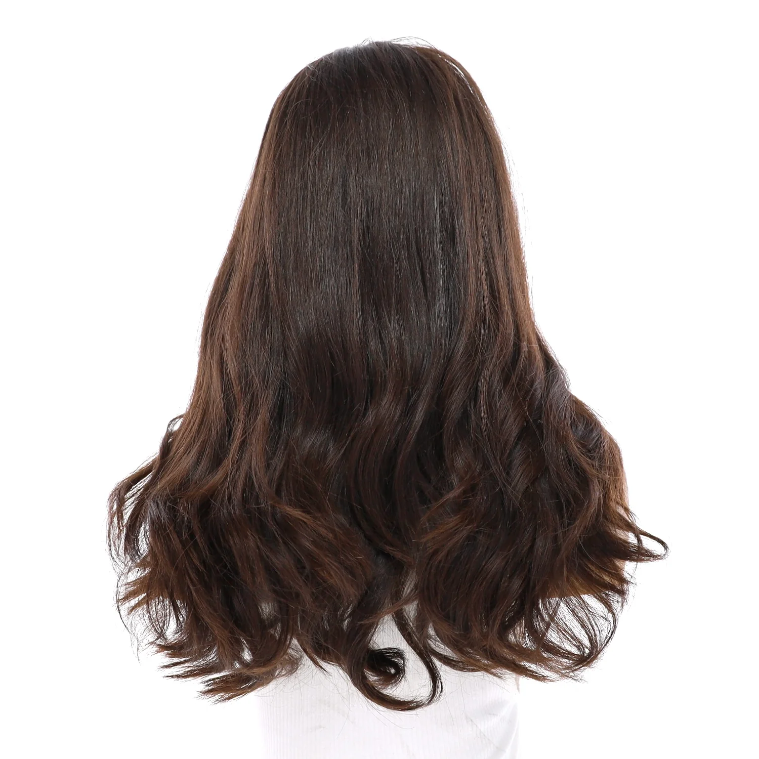 20" Secret Lace Top Wig #4 Dark Brown - Image 3