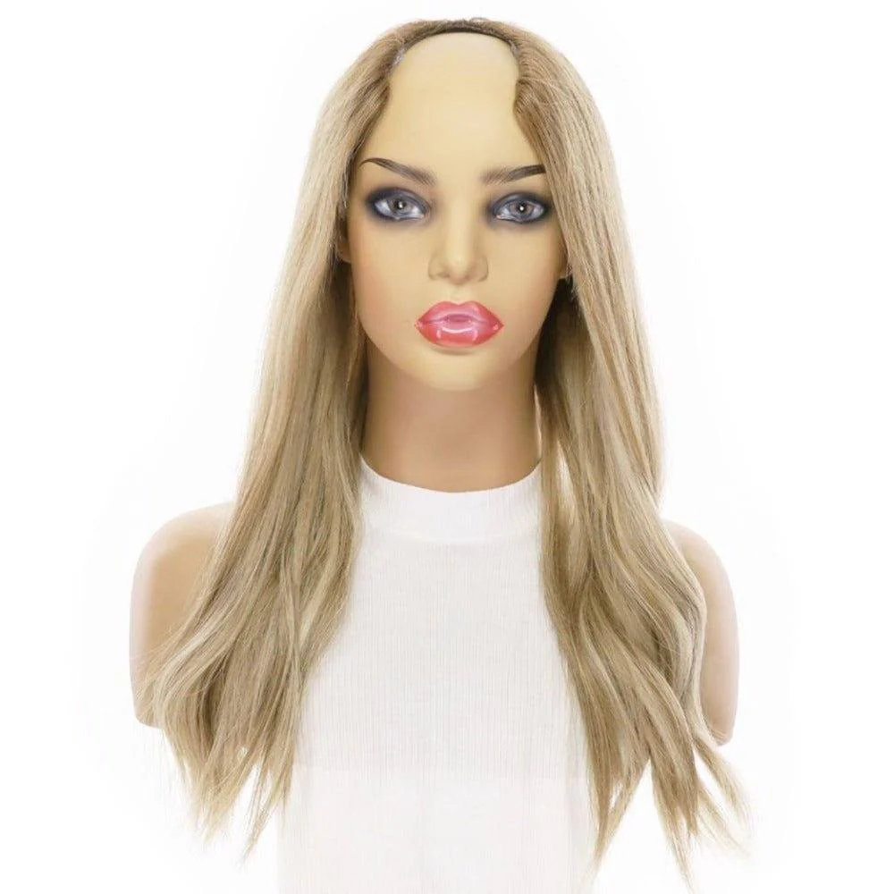 20" U-Shape Wig Ash Blonde - Image 5