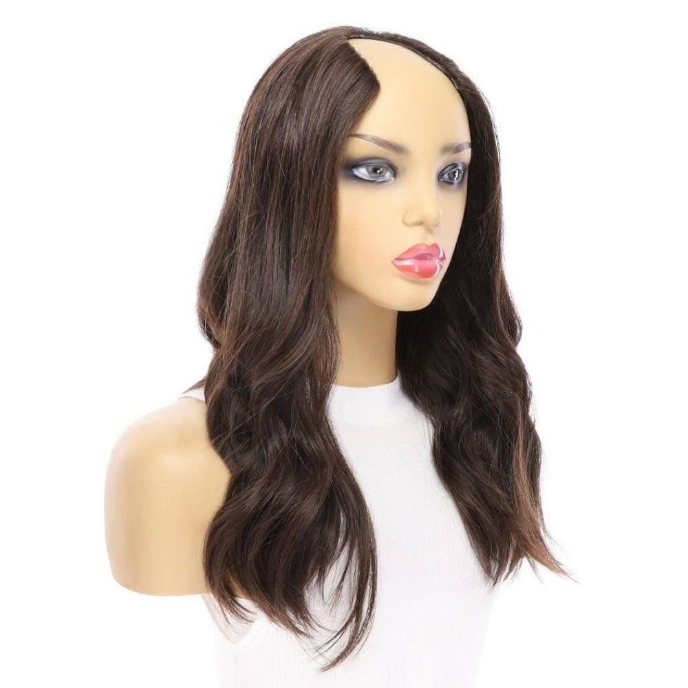 20" U-Shape Wig Dark Brown - Image 4