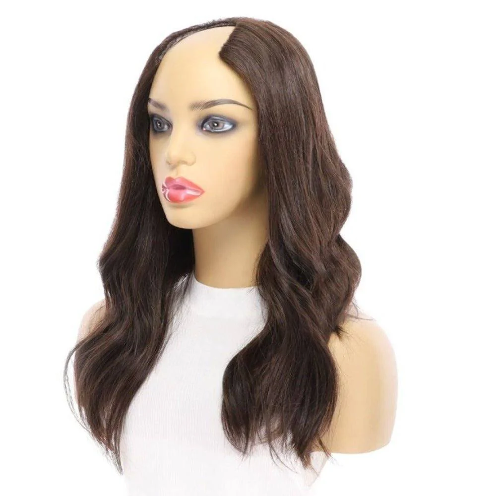 20" U-Shape Wig Dark Brown - Image 7