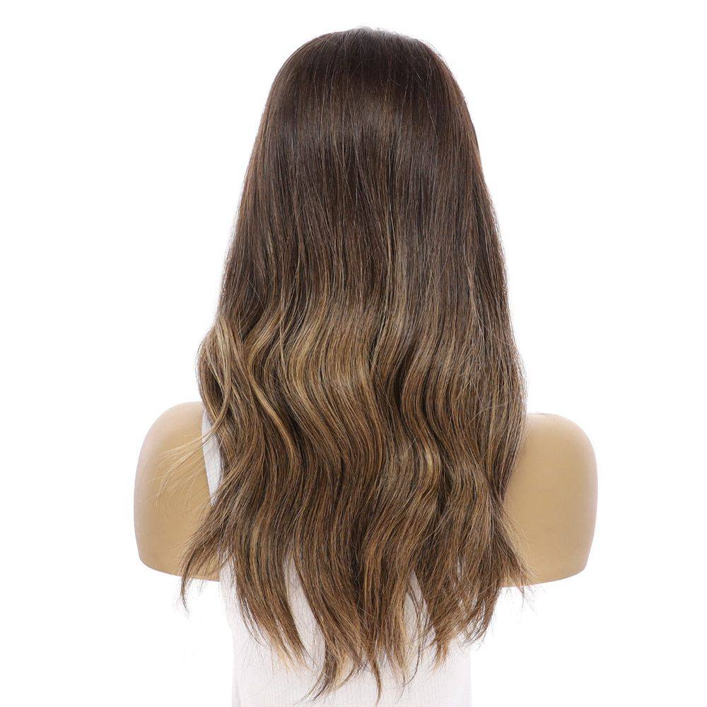 20" U-Shape Wig Dark Brown Balayage - Image 7